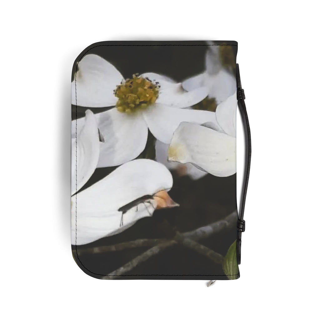 Floral Dogwood Bible Cover — Zippered Floral Scripture Organizer