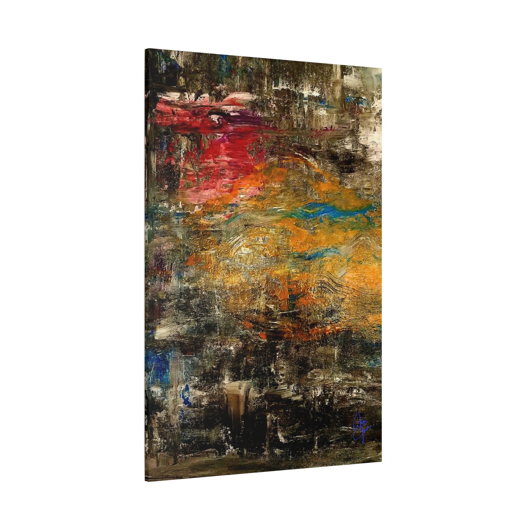 Abstract Autumn Texture Matte Canvas Print — Stretched Wall Art