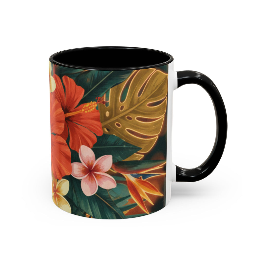Hibiscus Tropical Coffee Mug — Floral Island Accent Mug (11/15 oz)