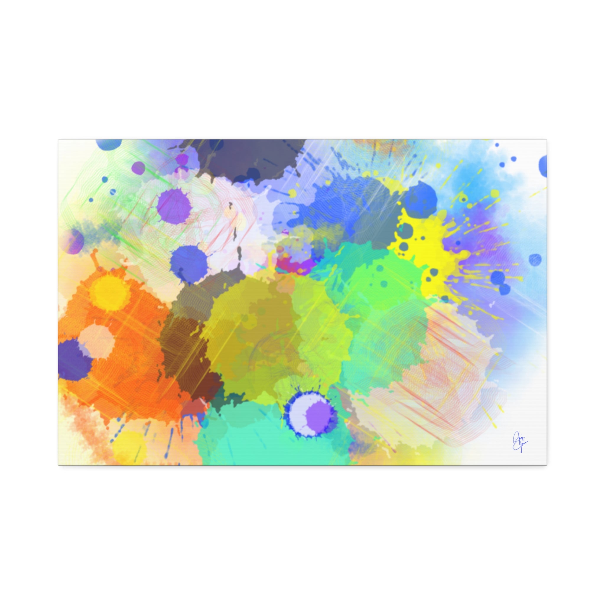 Abstract Color Splash Canvas Print — Stretched 1.5"