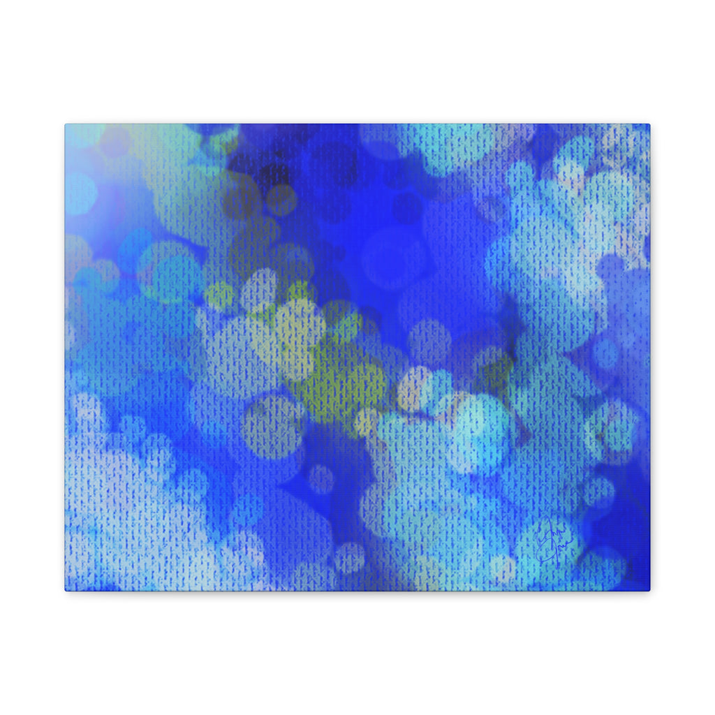 Blue Bokeh Abstract Canvas Print