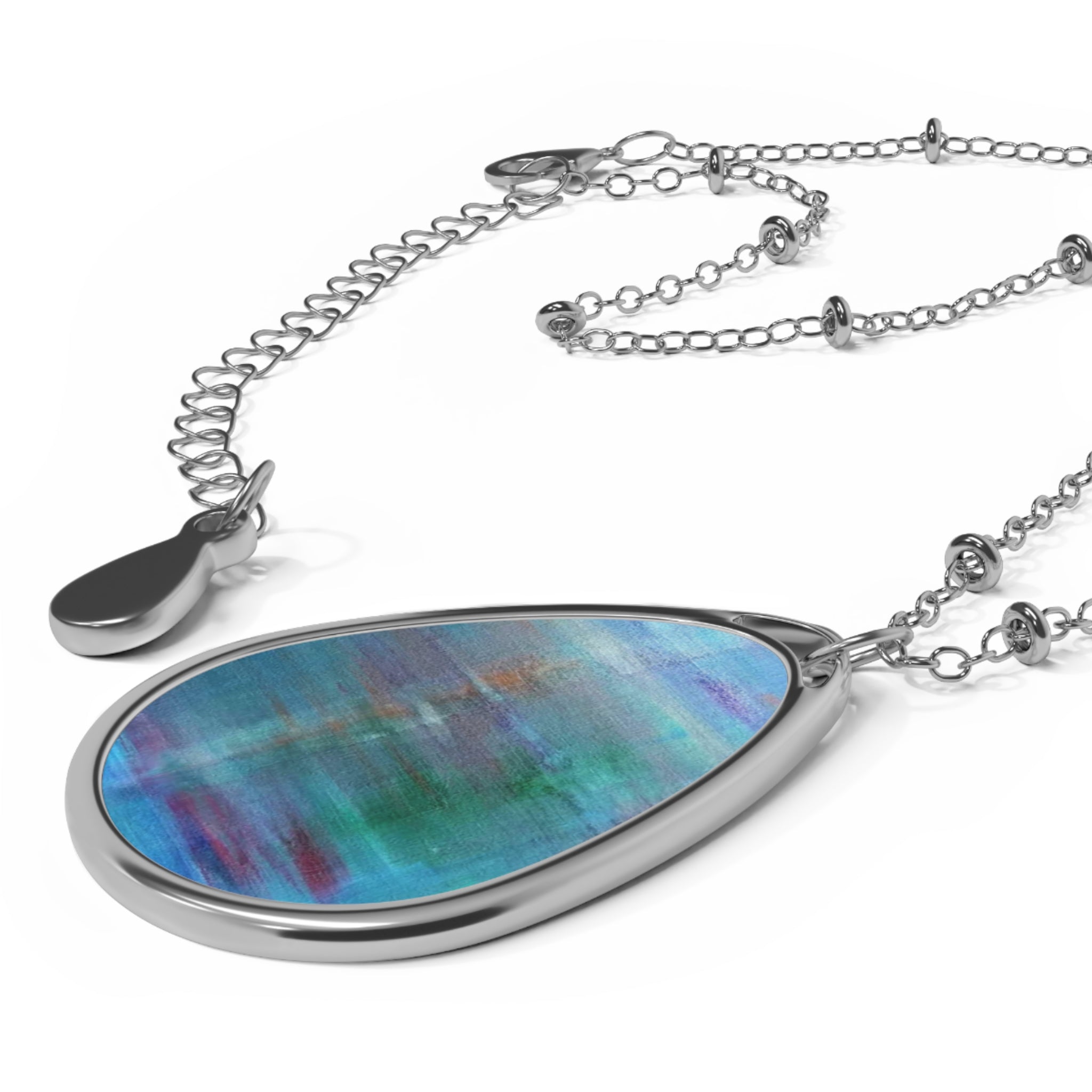 Ocean Oval Necklace — Sea-Inspired Pendant Jewelry