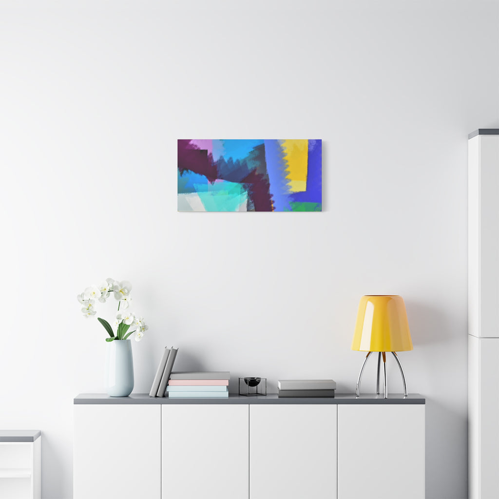 Abstract Color Burst Canvas Print — Vibrant Geometric Wall Art