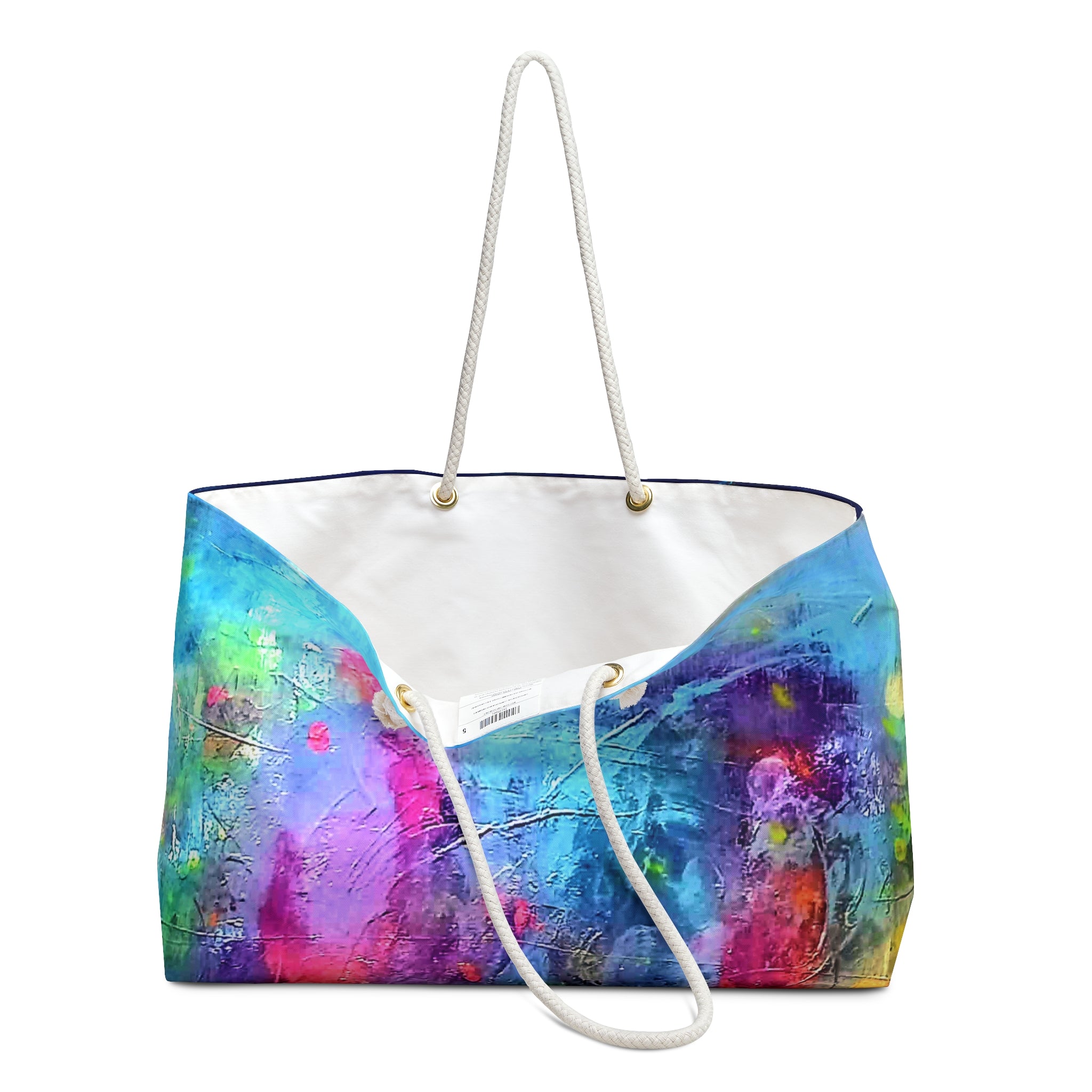 Abstract Color Splash Weekender Bag — Vibrant Artistic Travel Tote