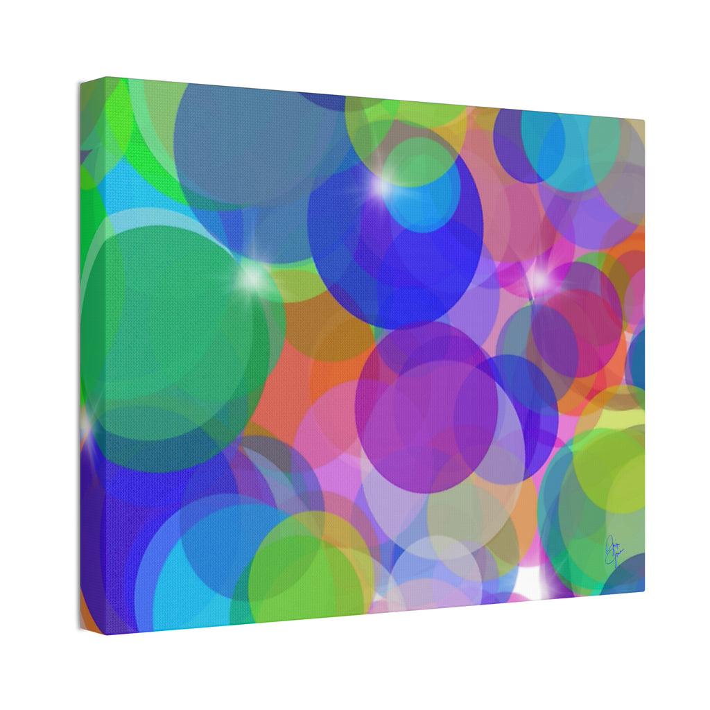 Abstract Colorful Bokeh Canvas Print — Vibrant Stretched Wall Art