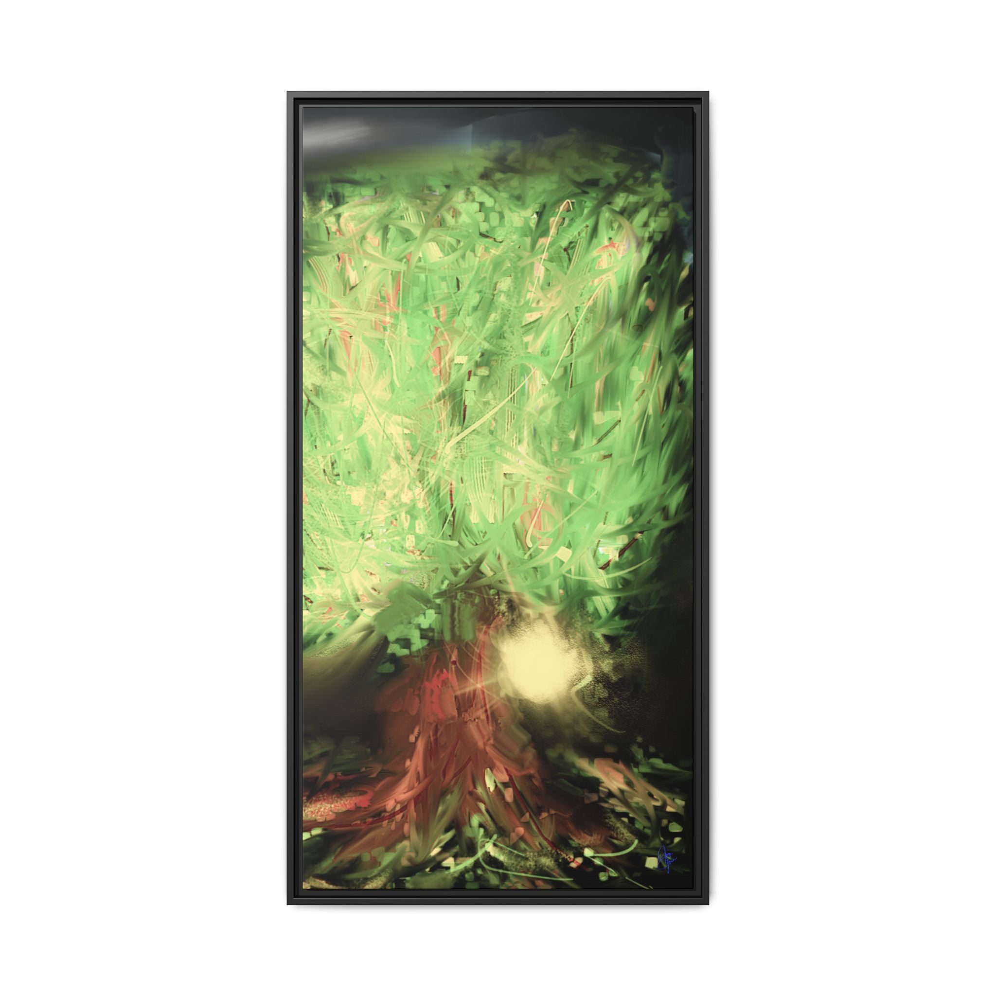 Sunset Tree Matte Canvas Framed Wall Art