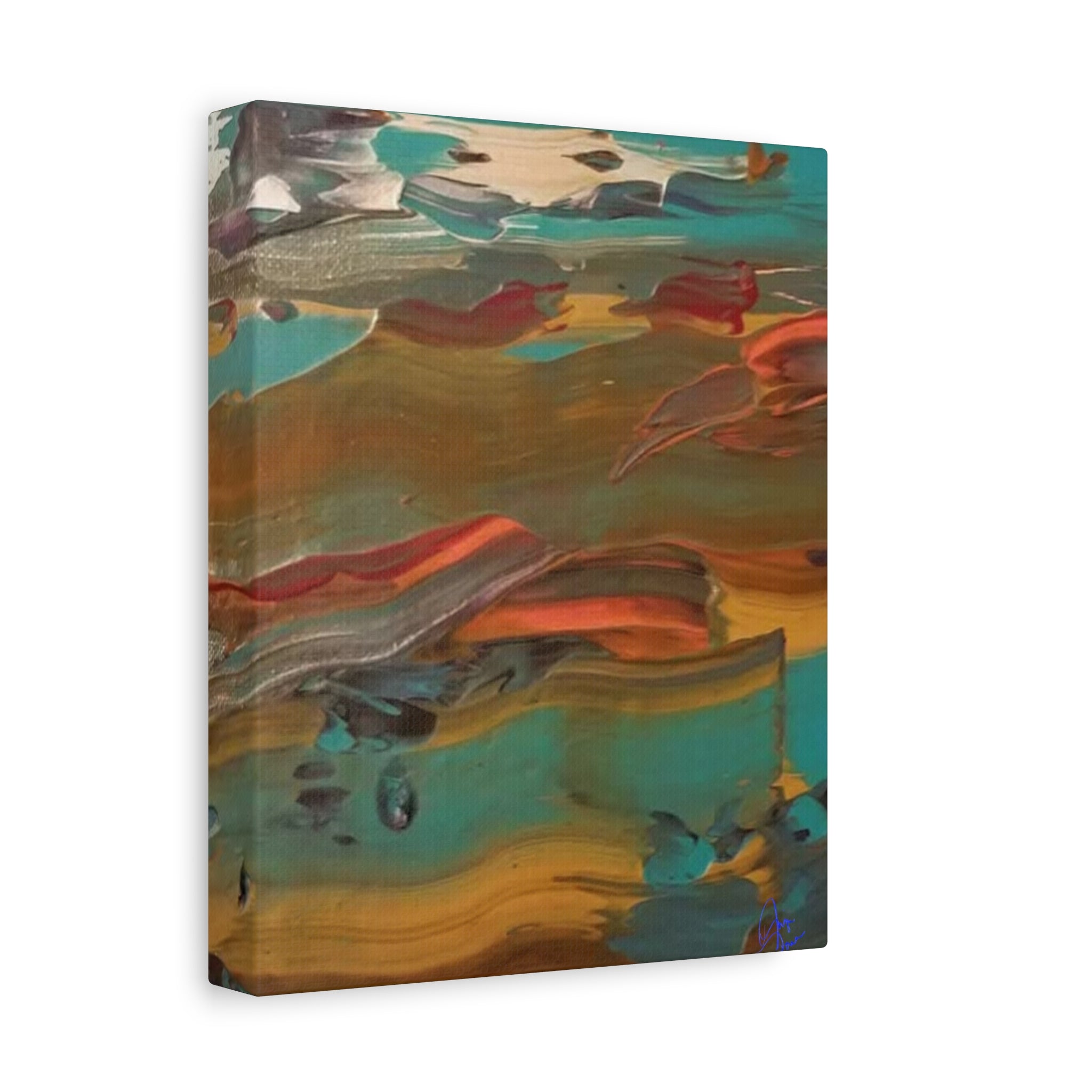 Abstract Colorwave Matte Canvas Print — Stretched 1.25" Wall Art