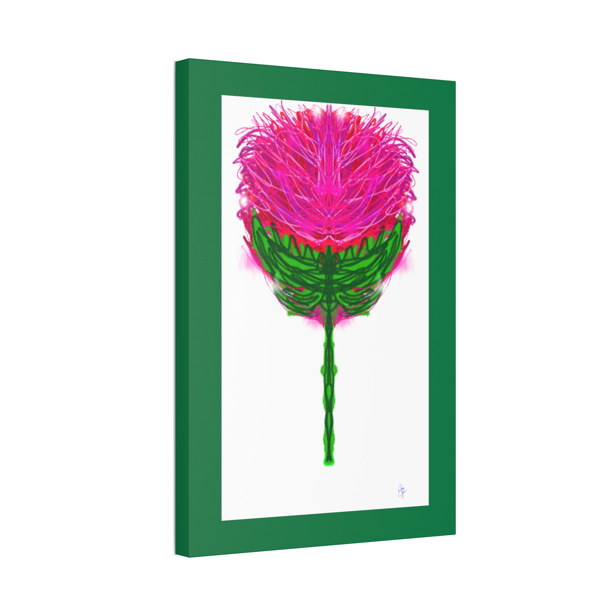 Pink Thistle Canvas Print — Stretched 1.5" Floral Wall Art