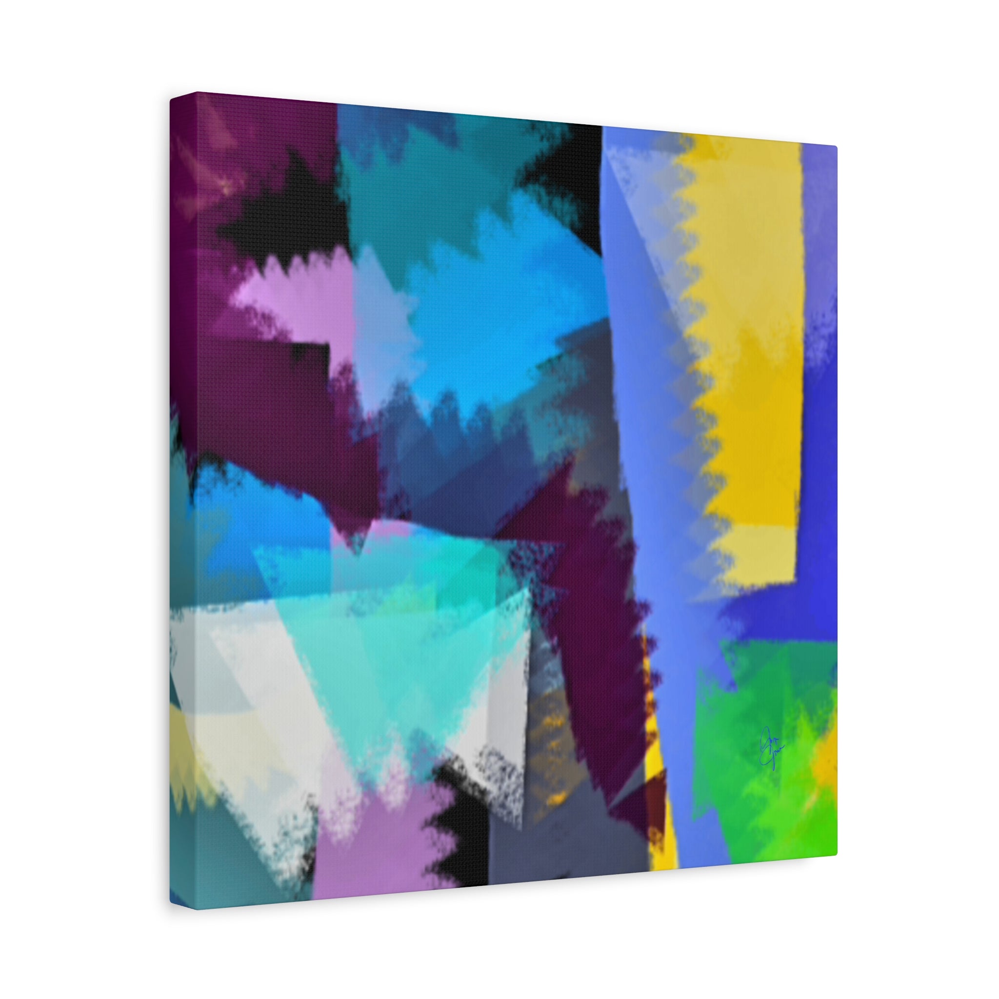 Abstract Color Burst Canvas Print — Vibrant Geometric Wall Art