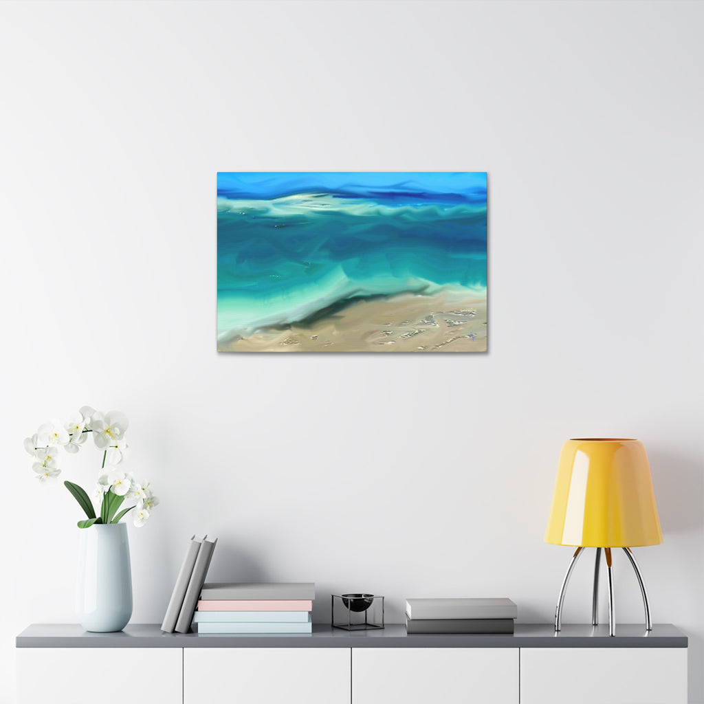 Ocean Waves Canvas Wall Art — Coastal Beach Seascape Canvas Print