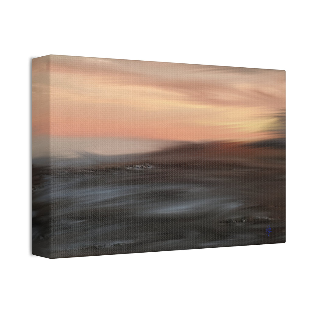 Sunset Blur Seascape Canvas Print — Abstract Coastal Wall Art