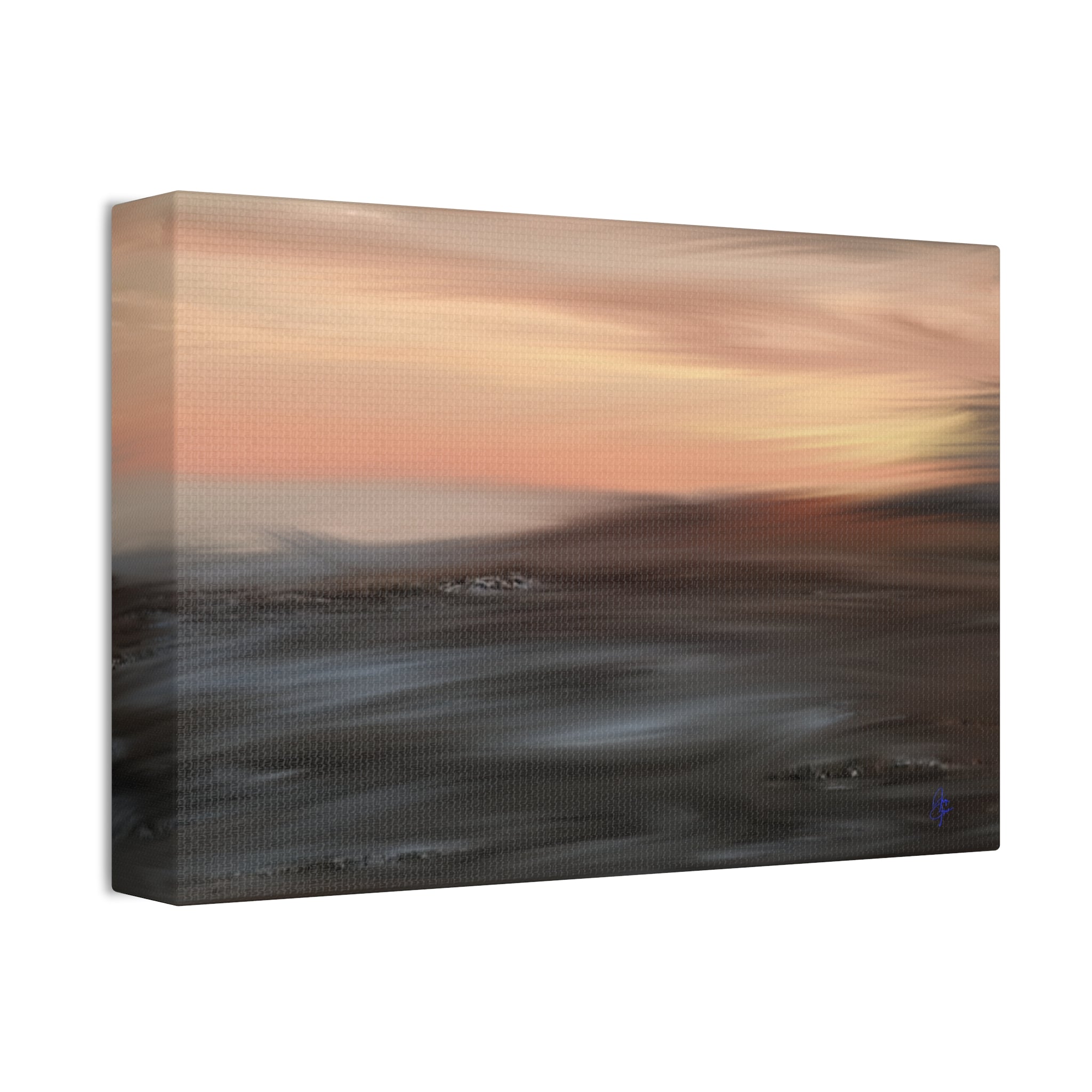 Sunset Blur Seascape Canvas Print — Abstract Coastal Wall Art