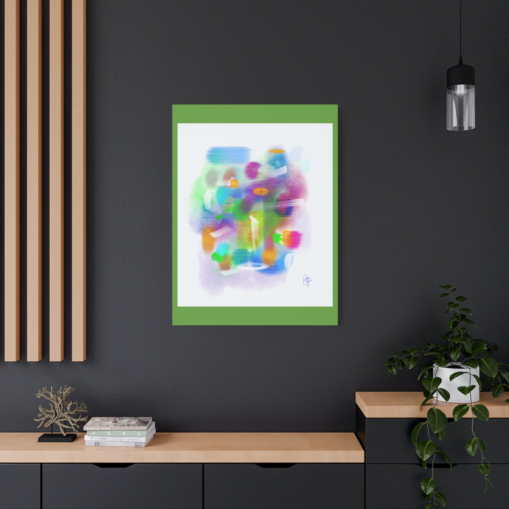 Abstract Colorful Brushstroke Canvas Print — Vibrant Modern Wall Art