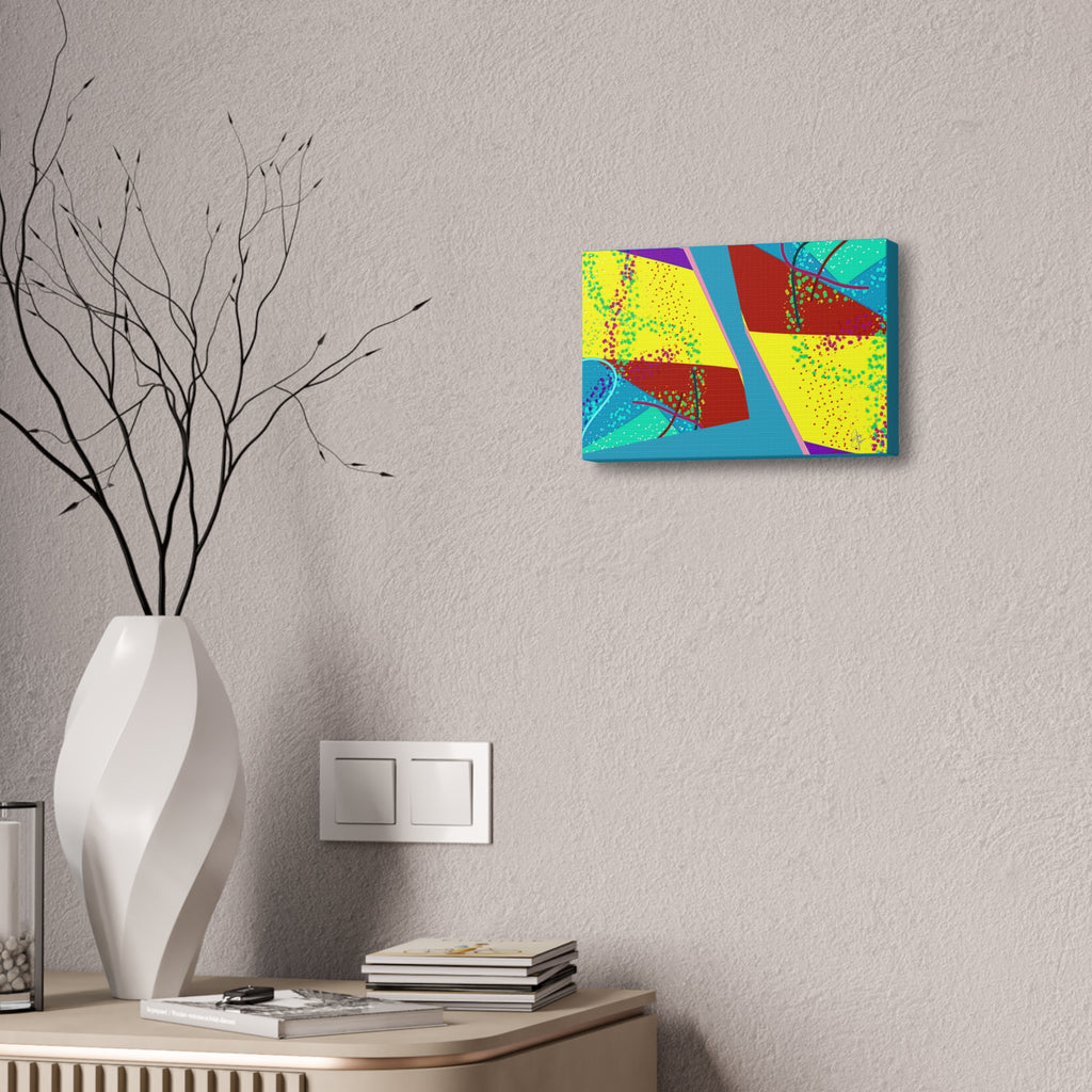 Abstract Pop Art Canvas Print — Colorful Geometric Wall Art (Stretched 1.5")