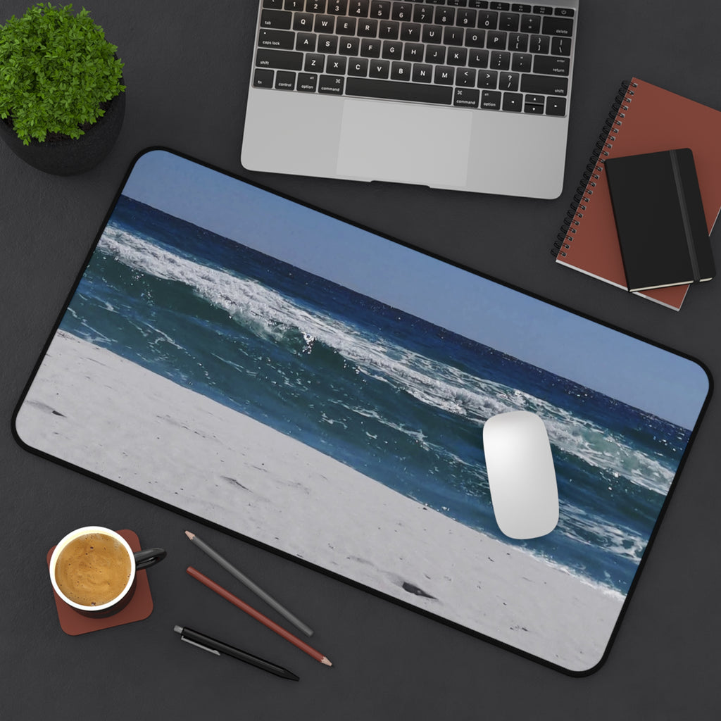 Ocean Beach Desk Mat – Coastal Waves Mouse Pad for Home Office