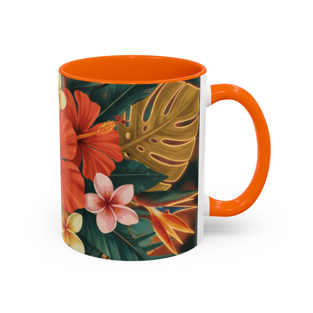 Hibiscus Tropical Coffee Mug — Floral Island Accent Mug (11/15 oz)