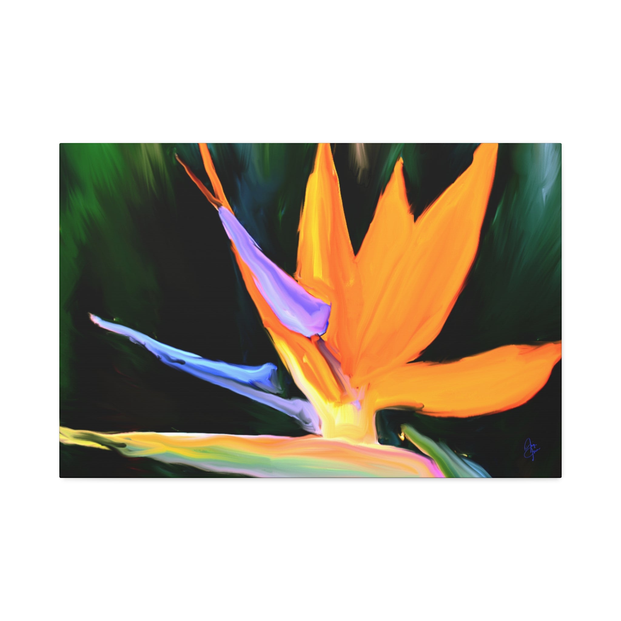 Bird of Paradise Floral Canvas Print — Vibrant Tropical Wall Art