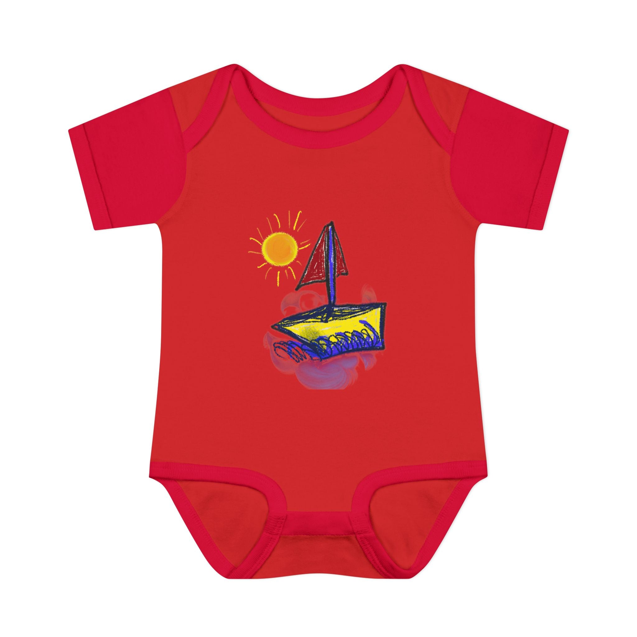 Sailboat Sunshine Infant Bodysuit – Cute Baby Nautical Onesie