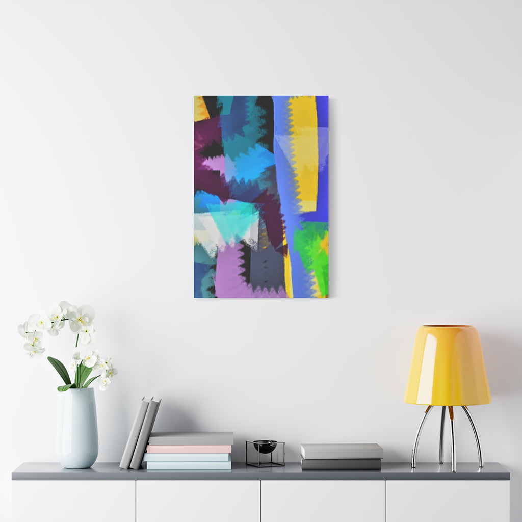 Abstract Color Burst Canvas Print — Vibrant Geometric Wall Art