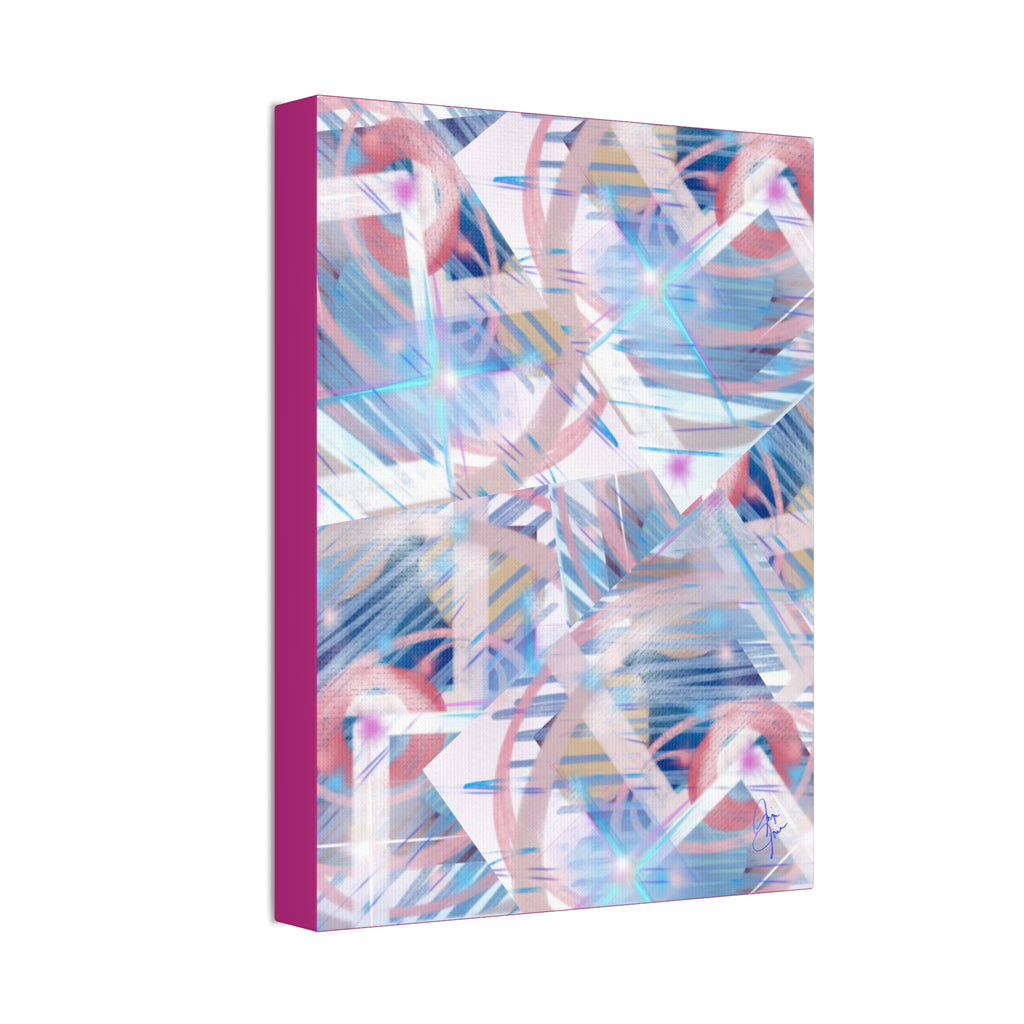 Abstract Pastel Flamingo Canvas Stretch 1.5" - Modern Tropical Wall Art