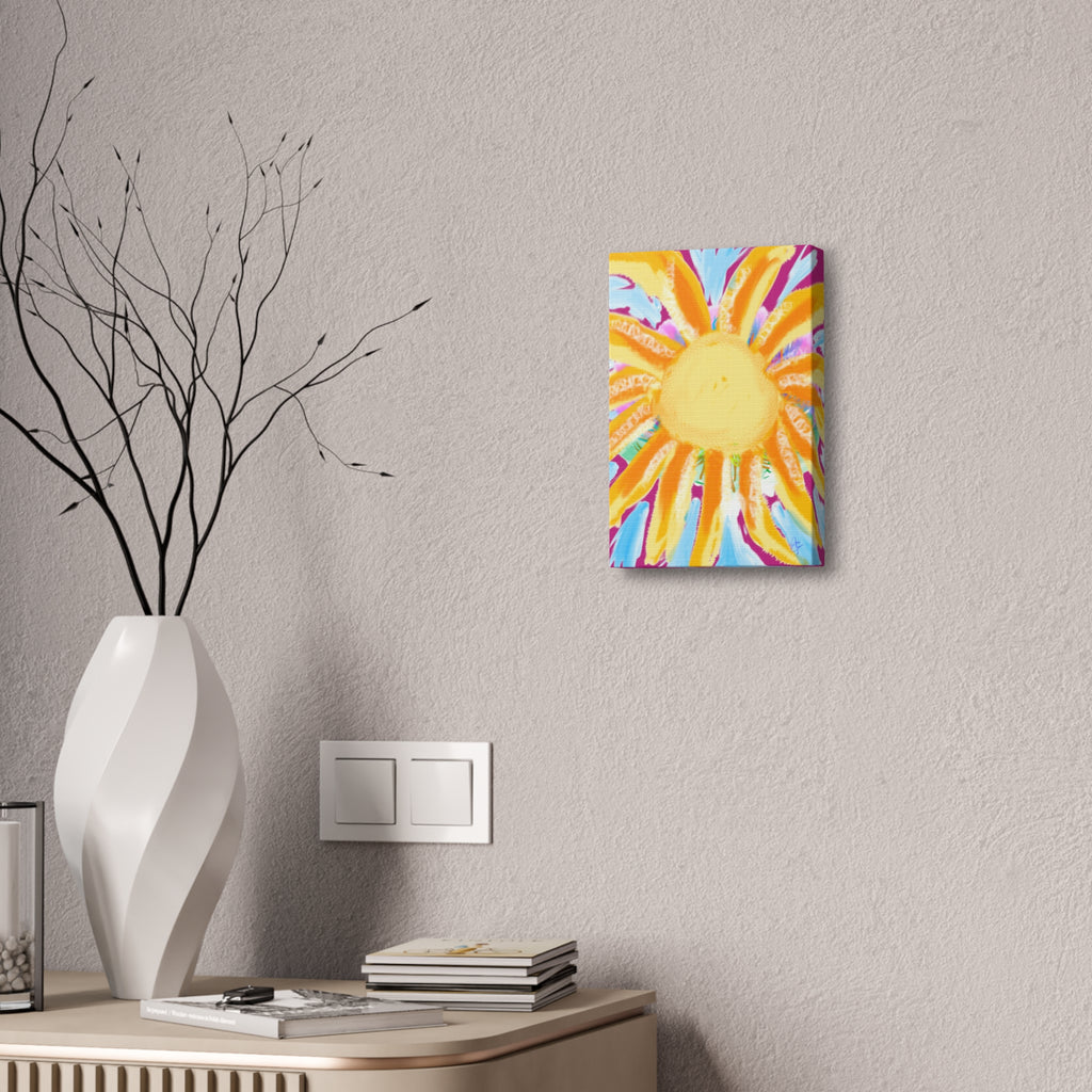 Sunburst Canvas Print — Bright Abstract Sunshine Wall Art (Stretched 1.5")