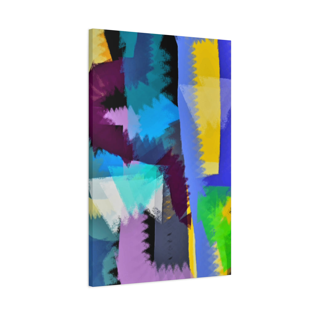 Abstract Color Burst Canvas Print — Vibrant Geometric Wall Art