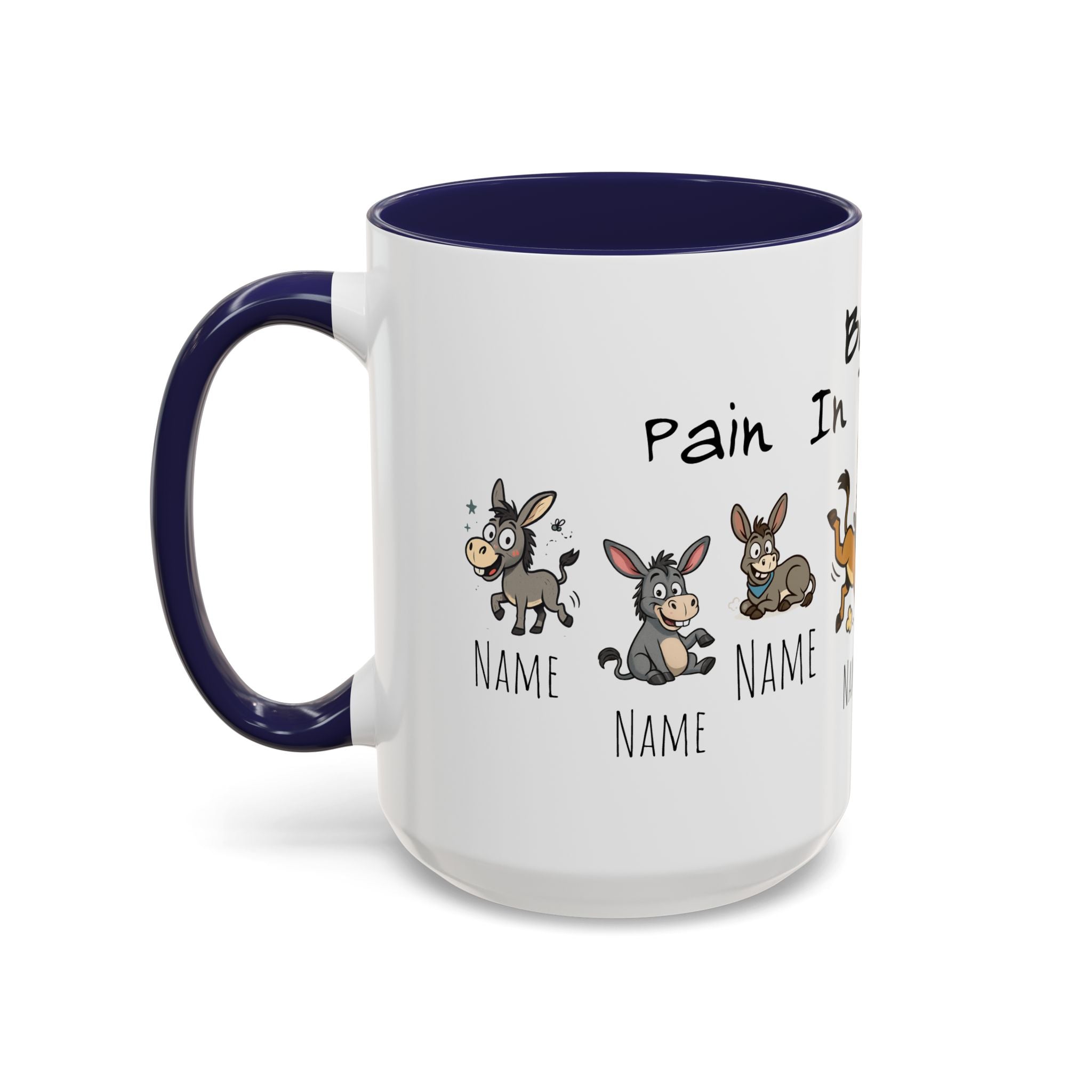 Boss In The Asses Personalized Donkey Coffee Mug — Funny Name Gift (11/15oz)