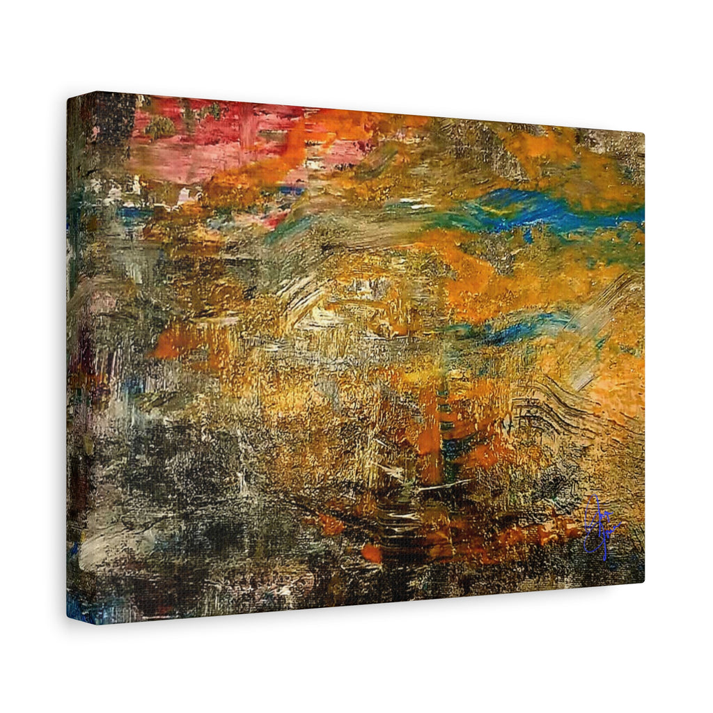 Abstract Autumn Texture Matte Canvas Print — Stretched Wall Art