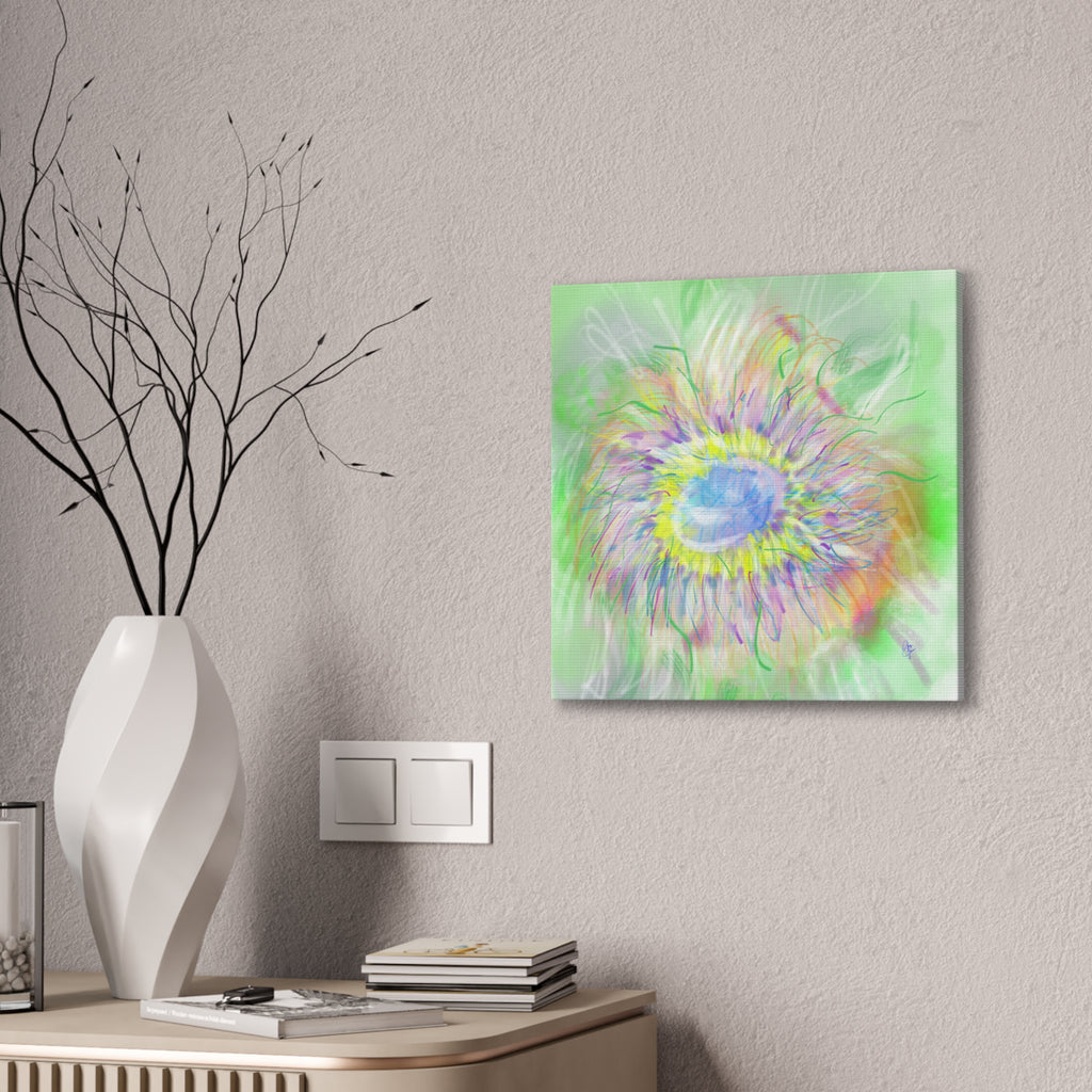 Abstract Pastel Bloom Canvas Print — Floral Wall Art for Living Room & Nursery