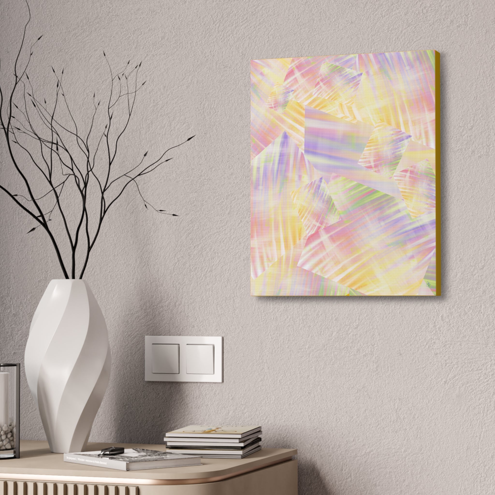 Pastel Abstract Canvas Art - Soft Prism Stretched Canvas 1.5"