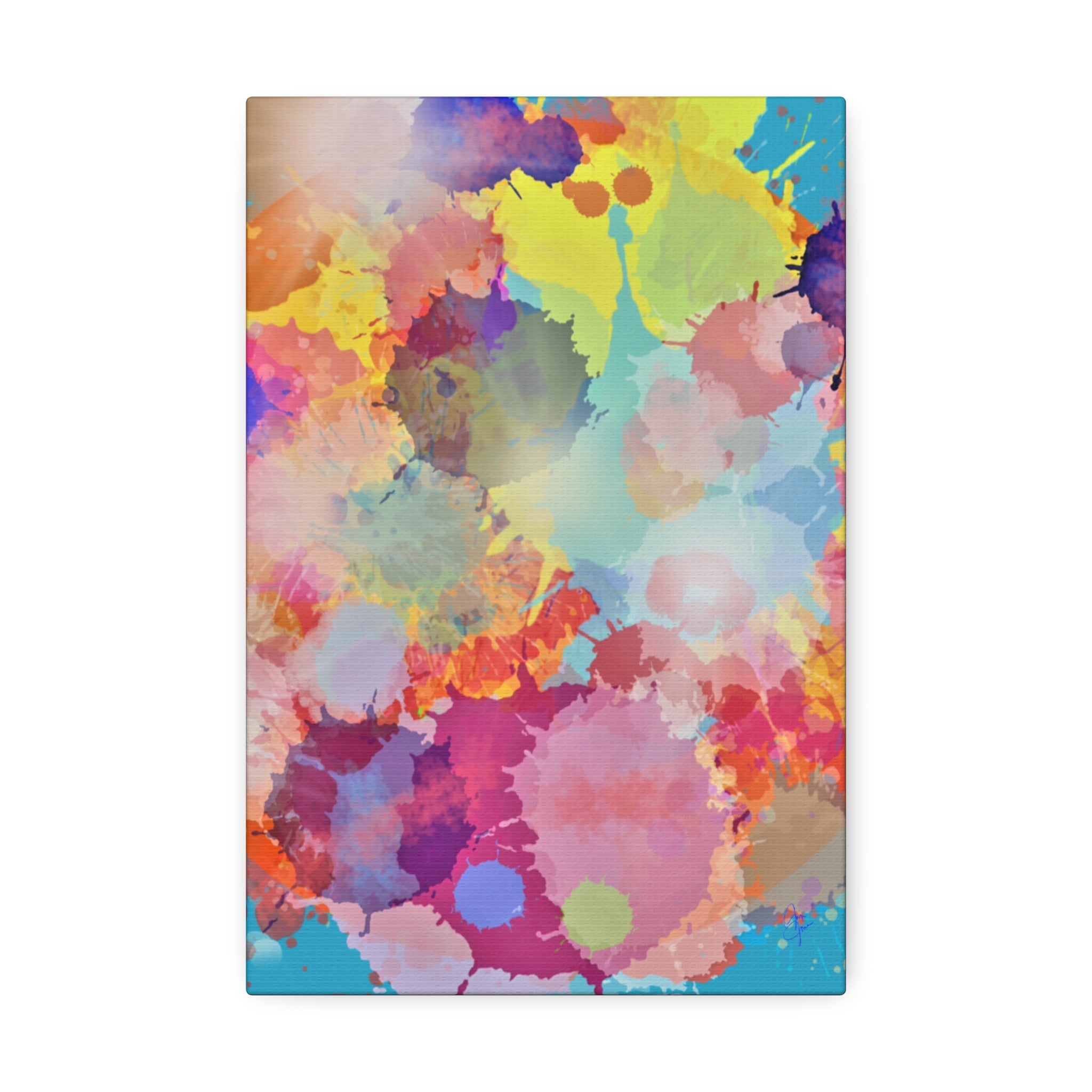 Abstract Color Splash Canvas Print — Vibrant Watercolor Ink Splash Wall Art