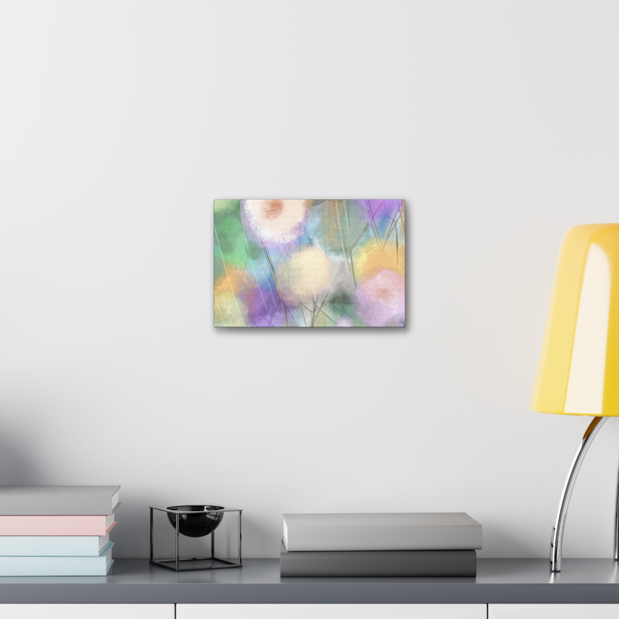 Floral Pastel Canvas Print — Dreamy Watercolor Dandelion Wall Art (1.5" Stretched)