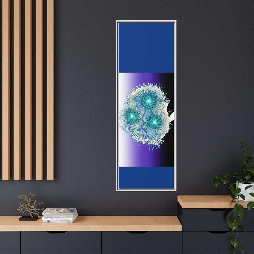 Dandelion Abstract Print Matte Canvas Framed Wall Art