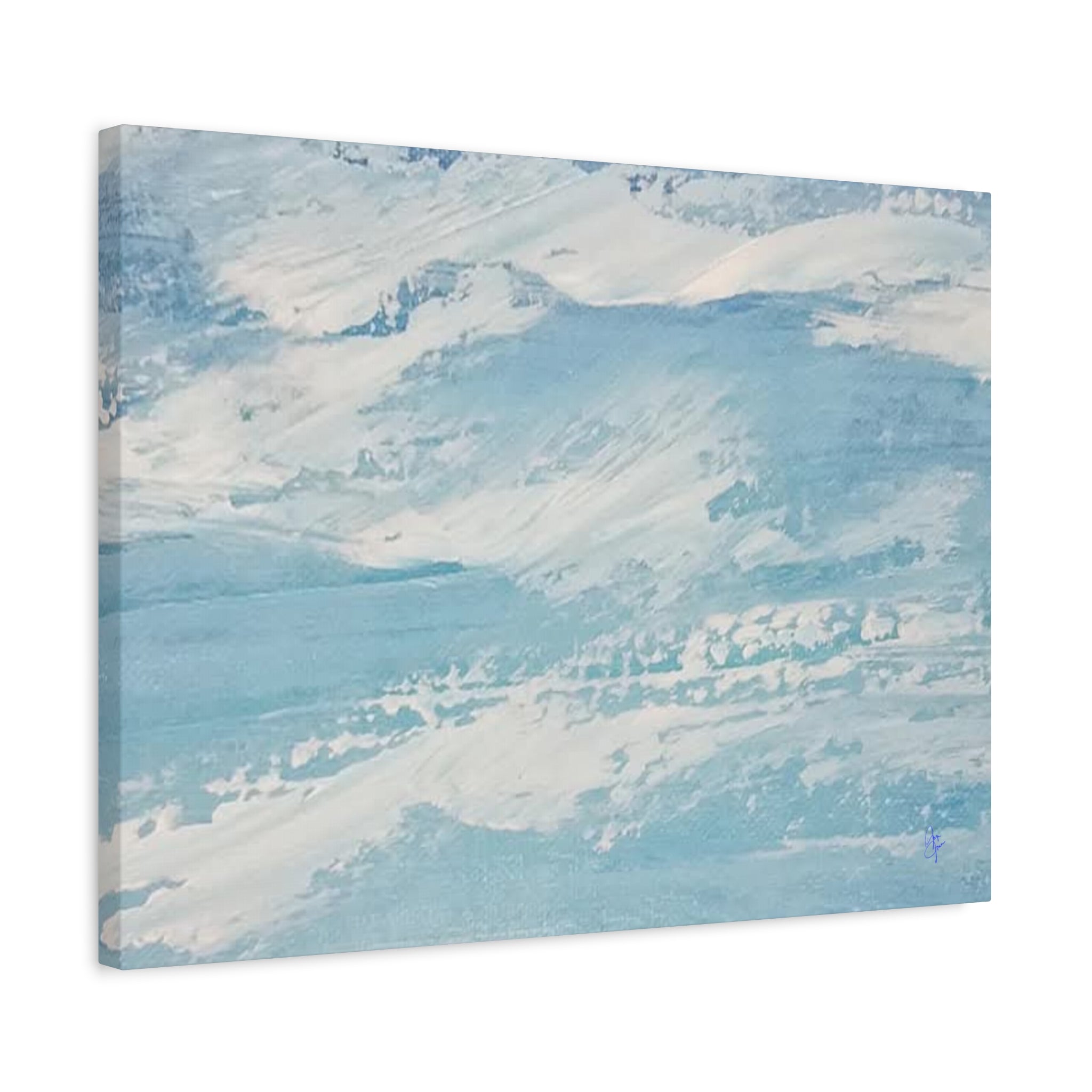 Canvas Wall Art - Serene Ocean Waves Design