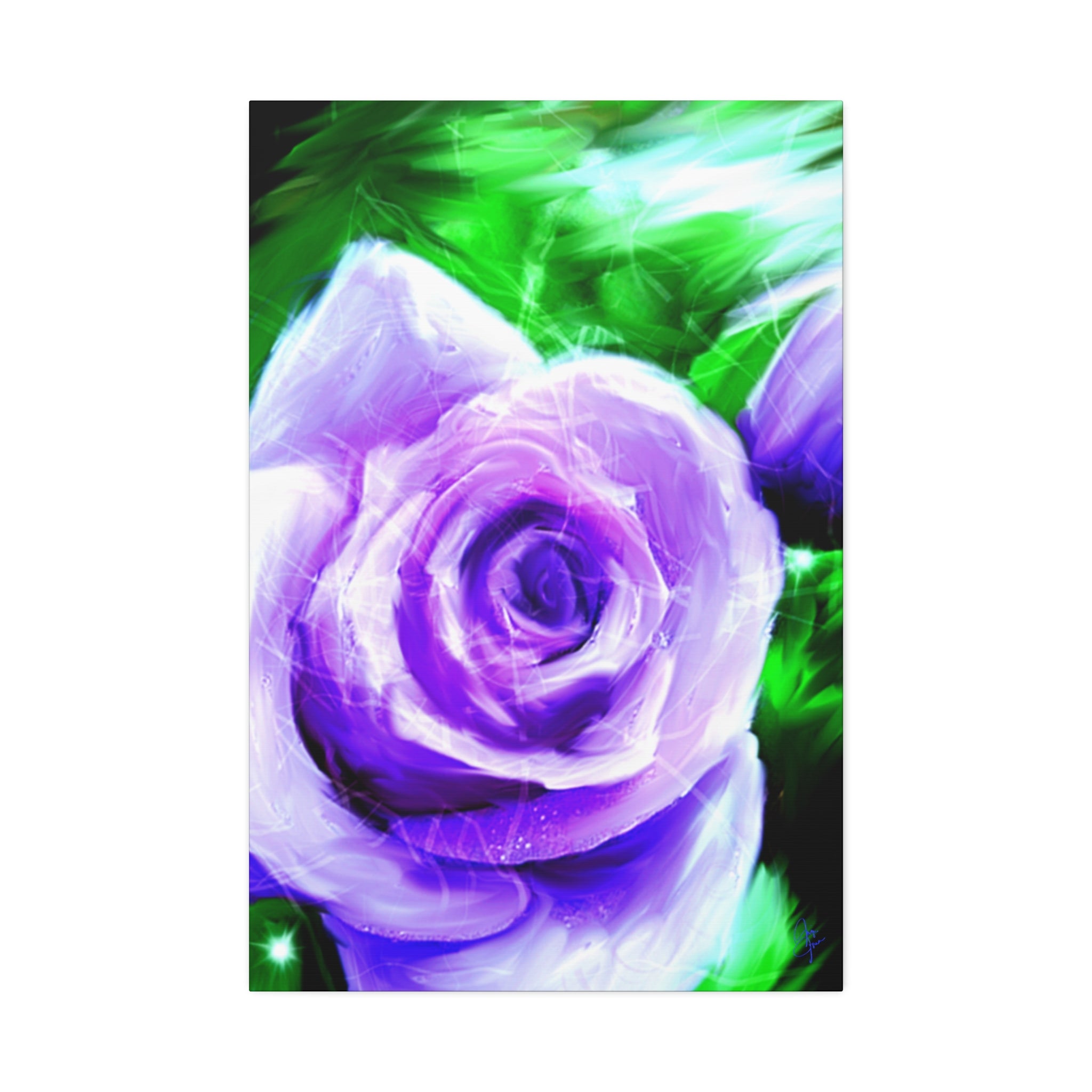 Purple Rose Canvas Print – Stretched 1.5" Floral Wall Art