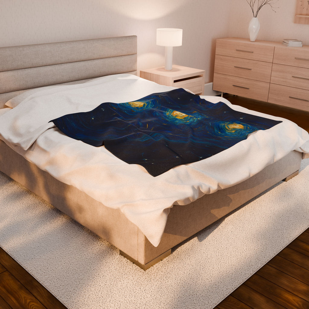 Starry Night Constellation Velveteen Plush Blanket