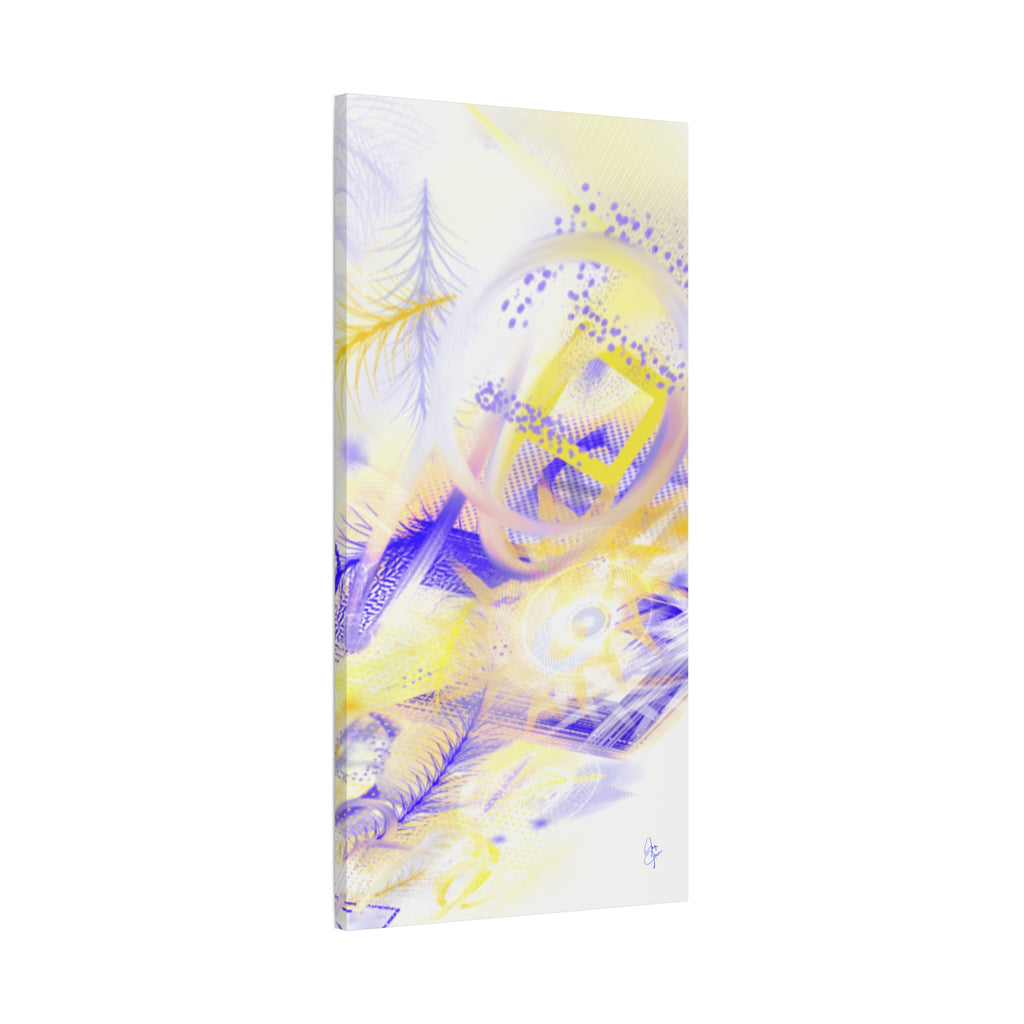 Abstract Feathered Glow Canvas Print — Matte Stretched Wall Art