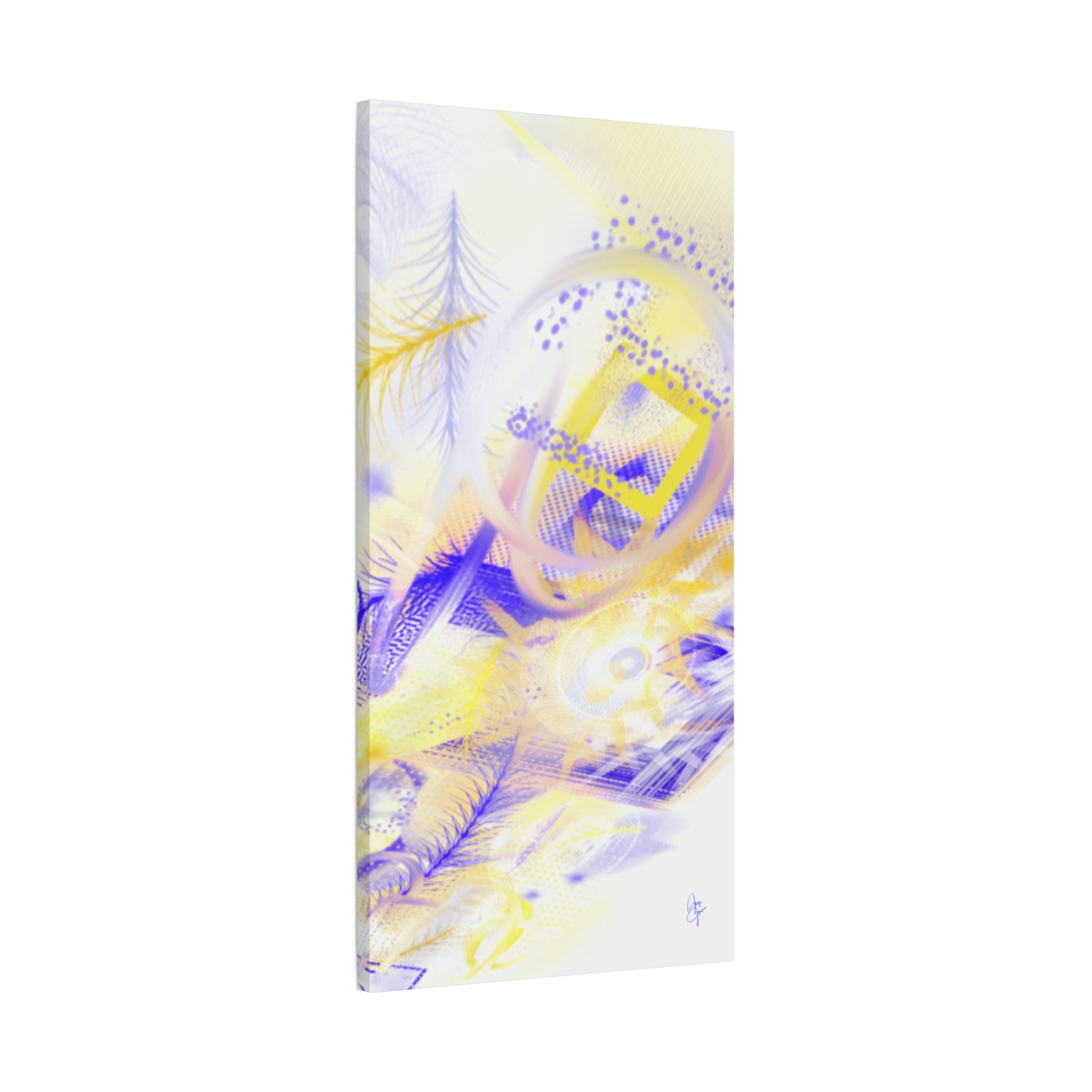 Abstract Feathered Glow Canvas Print — Matte Stretched Wall Art