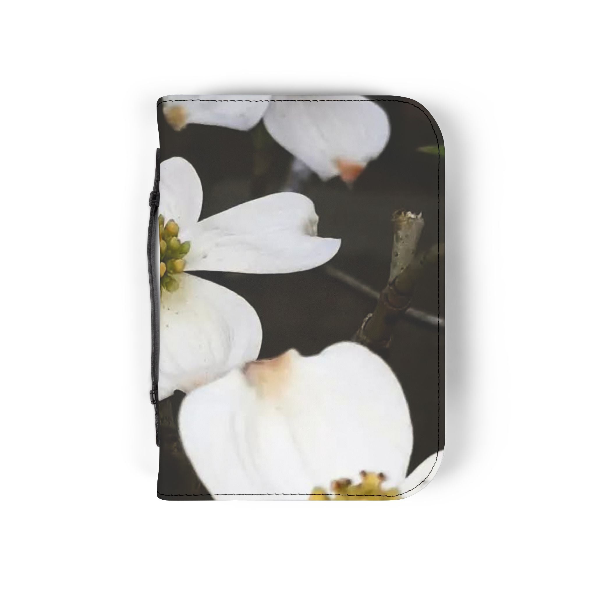 Floral Dogwood Bible Cover — Zippered Floral Scripture Organizer