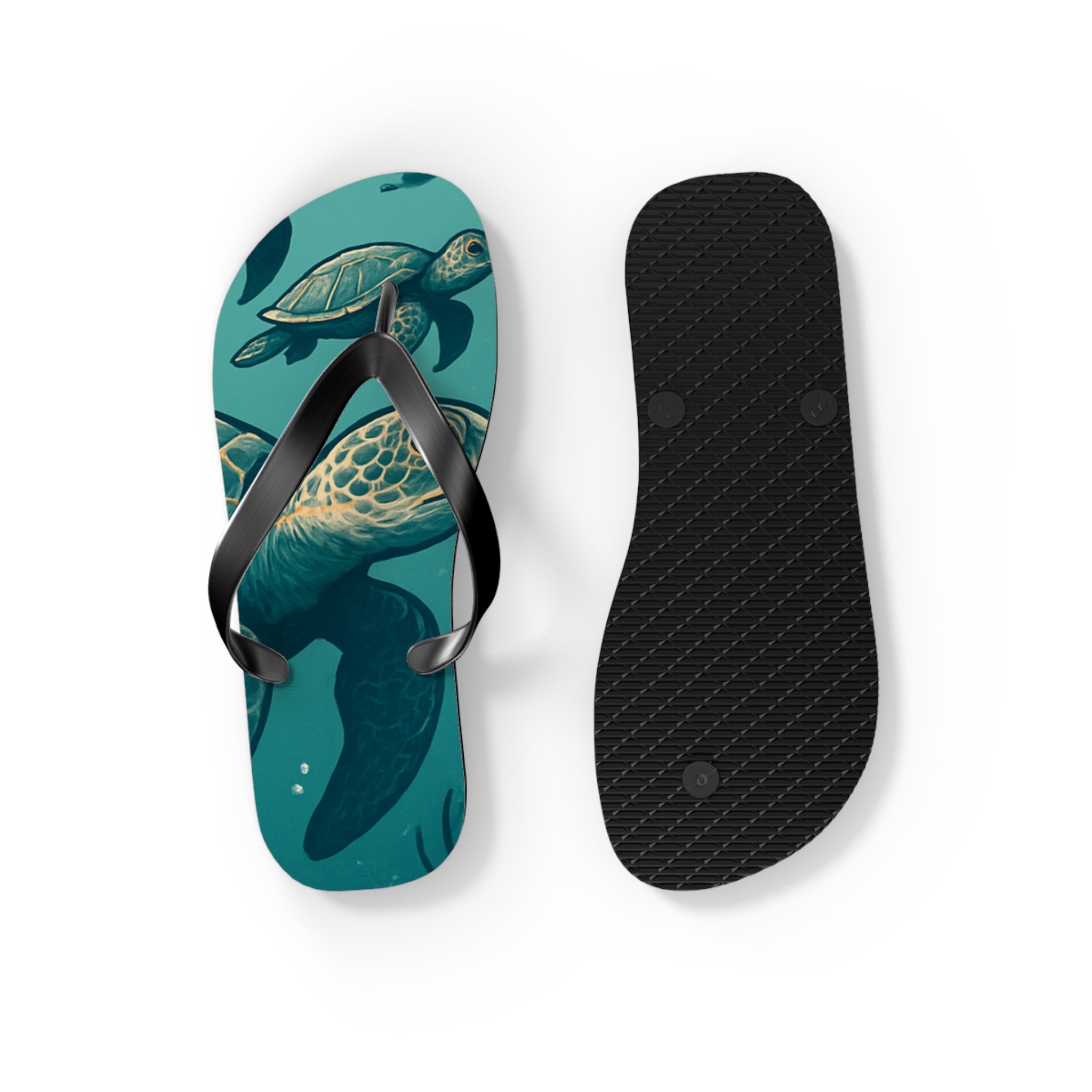 Turtle Print Flip Flops for Beach Lovers