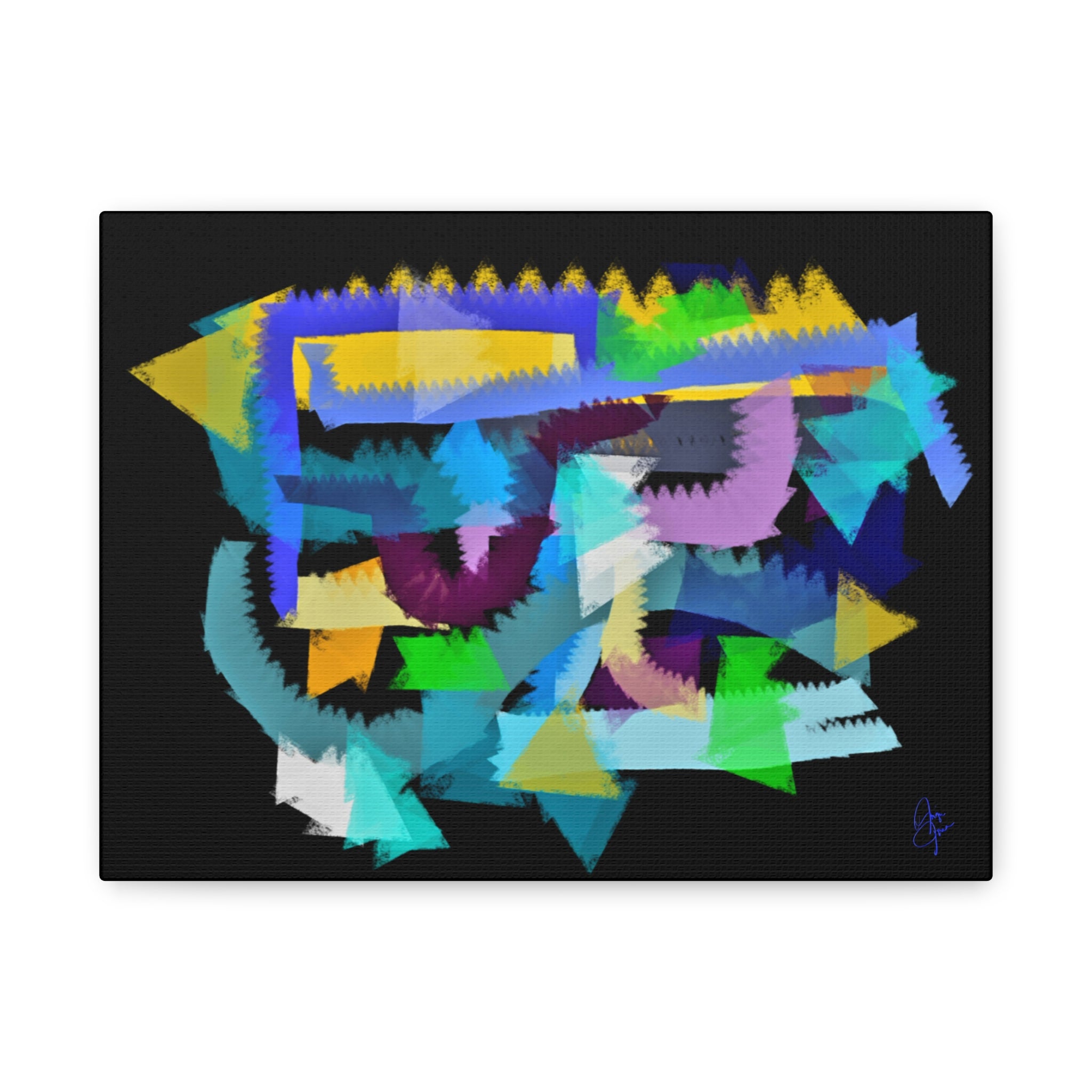 Abstract Color Burst Canvas Print — Vibrant Geometric Wall Art