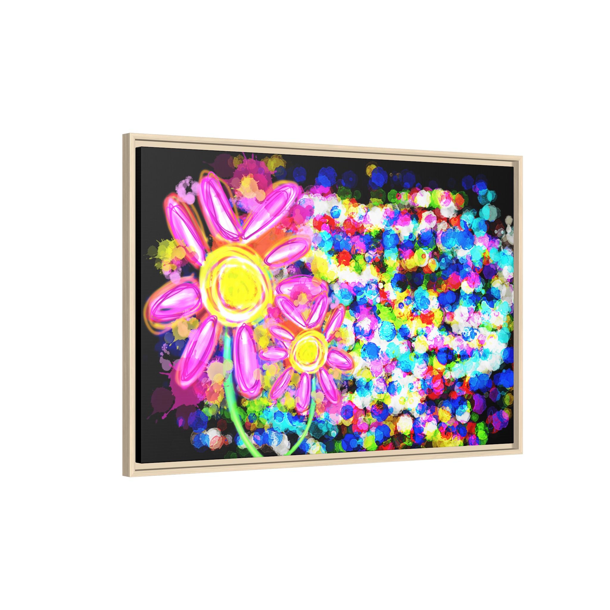 Playful Color Matte Canvas Framed Wall Art
