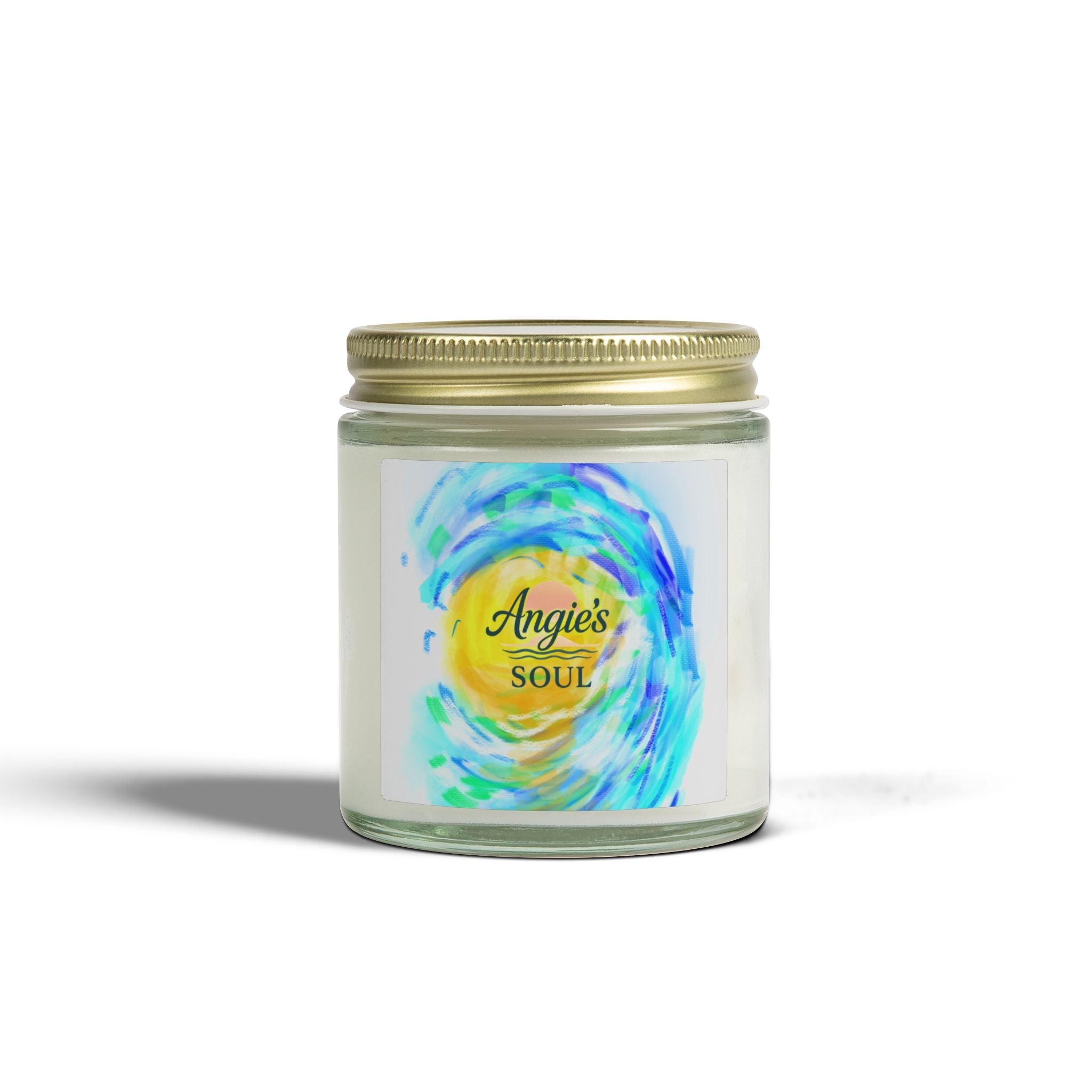 Coconut Apricot Scented Candle (4oz/9oz) — "Angie’s Soul" Jar Candle