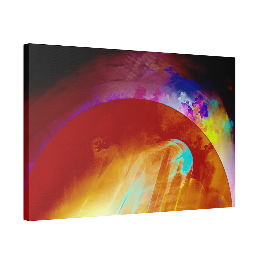 Abstract Solar Burst Canvas Print — Vibrant Colorful Wall Art