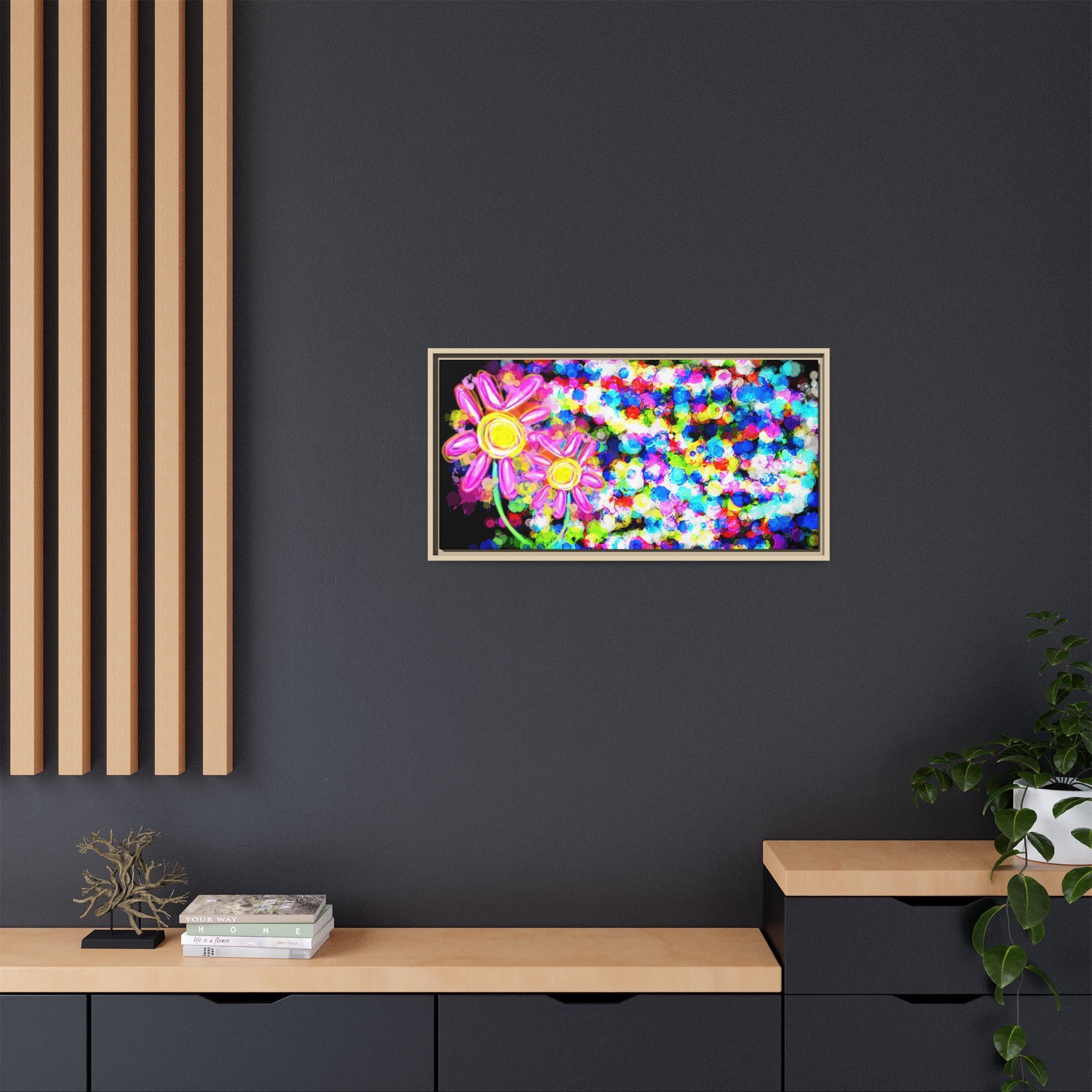 Playful Color Matte Canvas Framed Wall Art