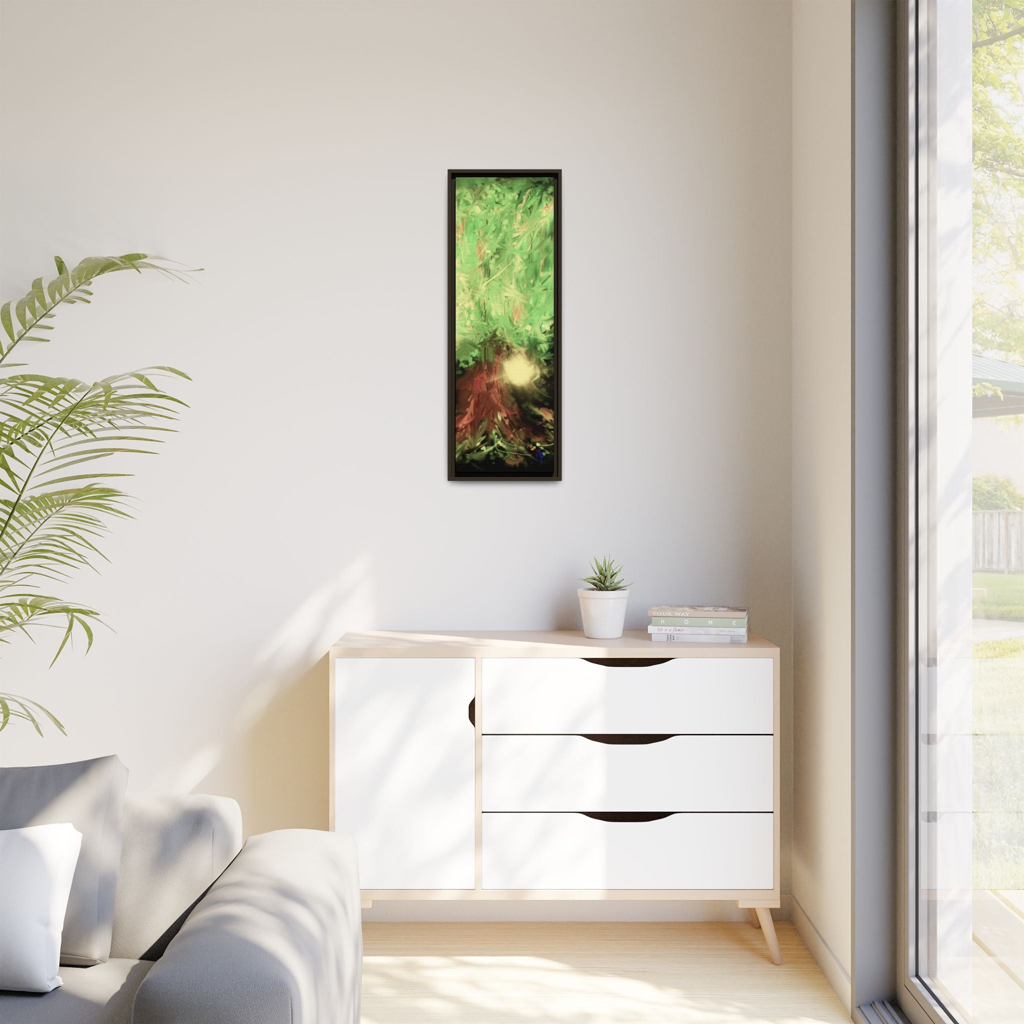 Sunset Tree Matte Canvas Framed Wall Art