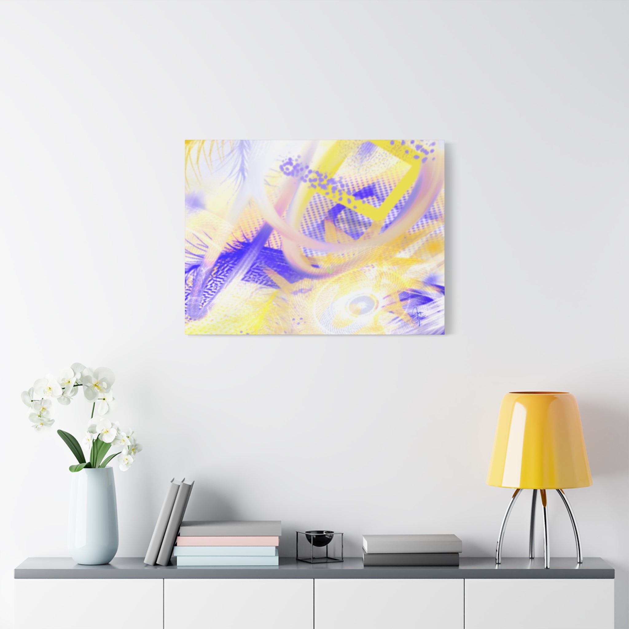 Abstract Feathered Glow Canvas Print — Matte Stretched Wall Art