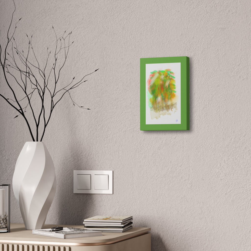 Abstract Green Forest Canvas — Stretched Wall Art
