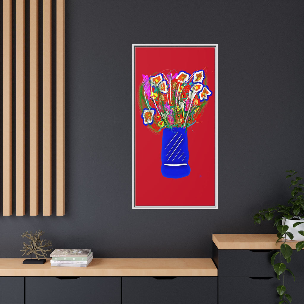 Floral Bouquet Matte Canvas Print — Framed Wall Art