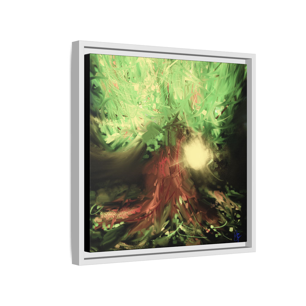 Sunset Tree Matte Canvas Framed Wall Art